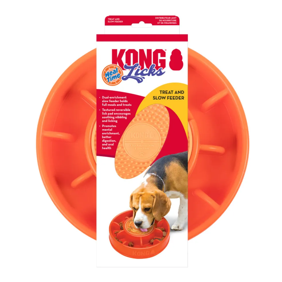 KONG Licks Mealtime Treat Toy & Slow Feeder For Dogs