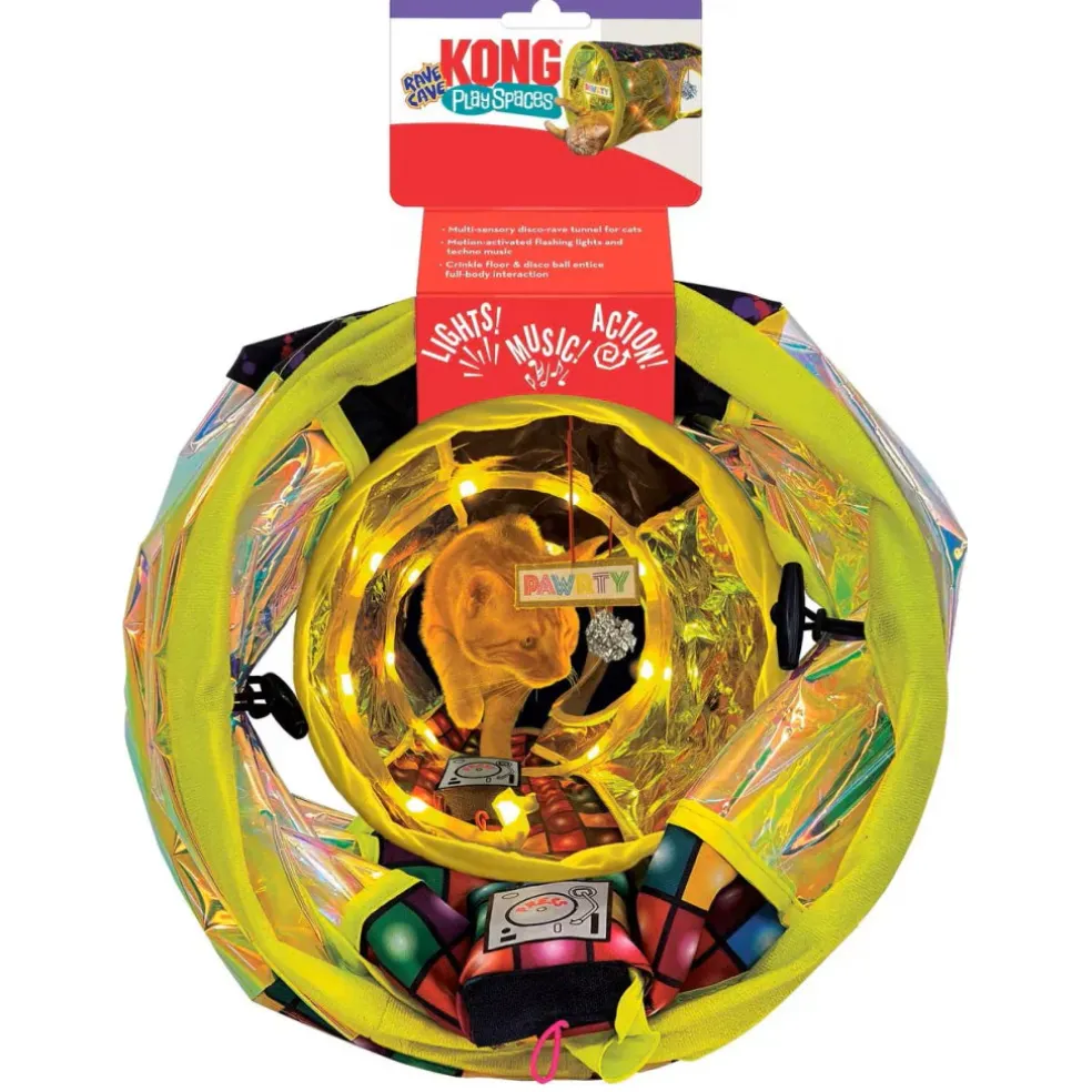 Kong Play Spaces Rave Cave Tunnel Toy For Cats With Catnip
