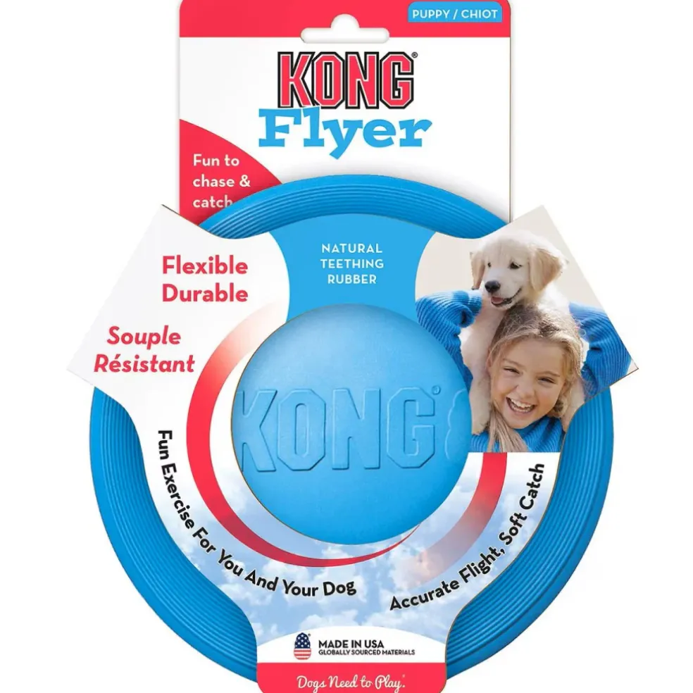 Kong Puppy Flyer Toy for Dogs (Color Varies)