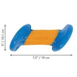 Kong Rambler Rattlez Dumbbell Toy For Dogs -Large (Orange/Blue)