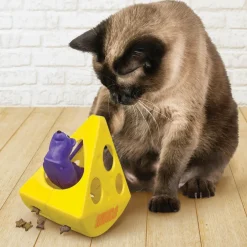 Kong Rewards Rocker Cheese Treat Dispenser Toy For Cats