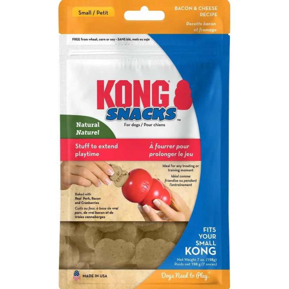 Kong Stuff'N Snacks Bacon & Cheese Flavor Crunchy Treats For Dogs - Small (7 oz)