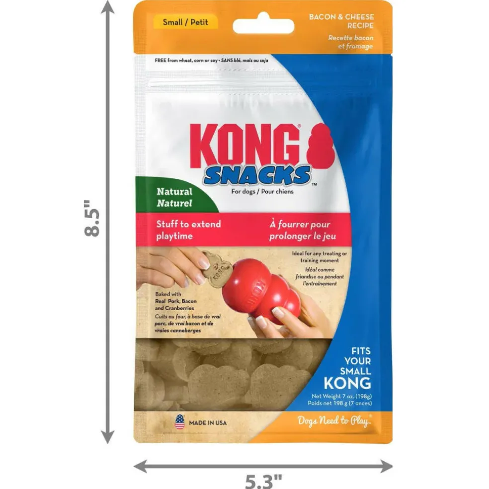 Kong Stuff'N Snacks Bacon & Cheese Flavor Crunchy Treats For Dogs - Small (7 oz)