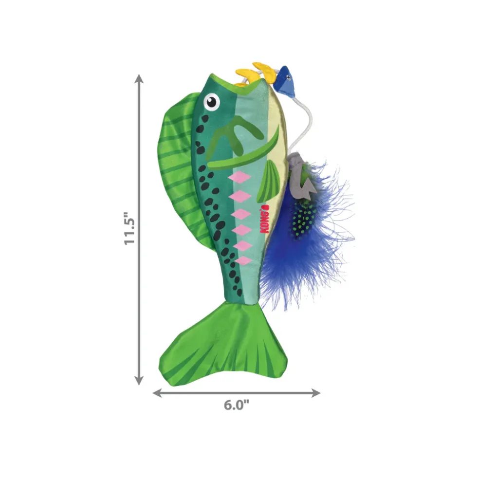 KONG Wrangler Angler Fish Cat Toy, Assorted Colors
