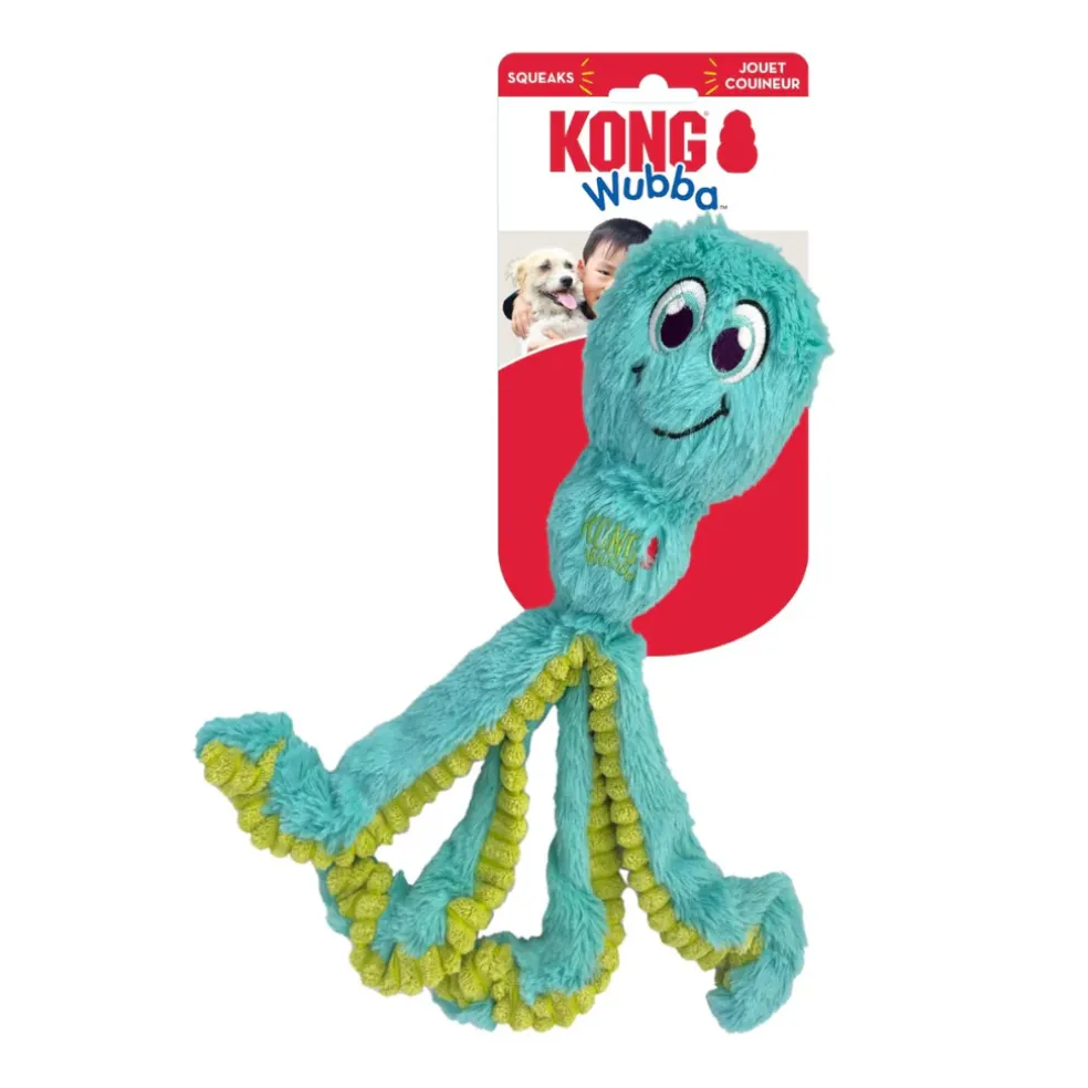 KONG Wubba Octopus Dog Toy, Assorted Colors