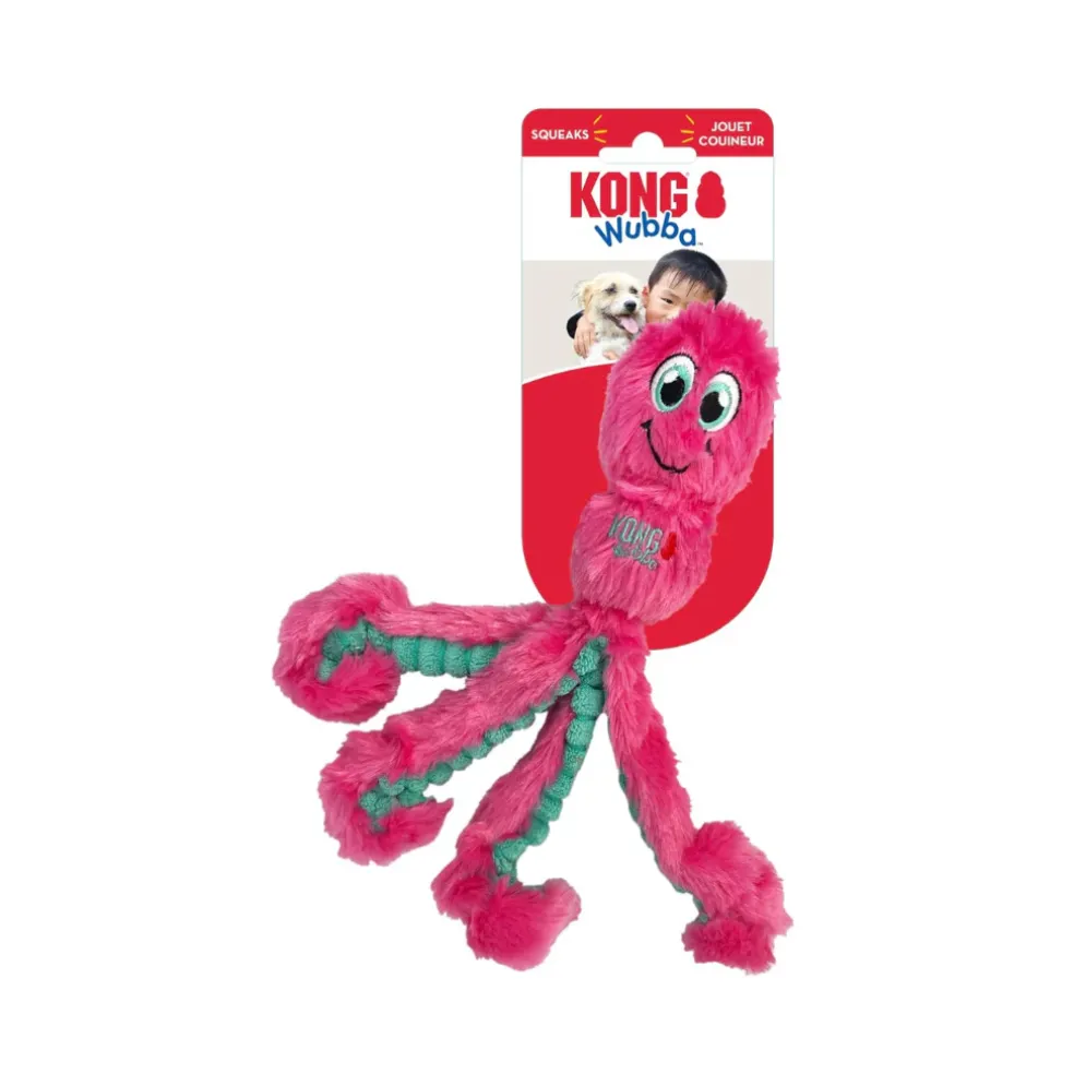 KONG Wubba Octopus Dog Toy, Assorted Colors
