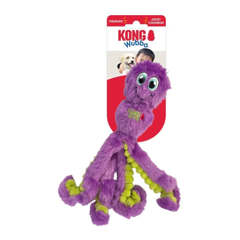 KONG Wubba Octopus Dog Toy, Assorted Colors