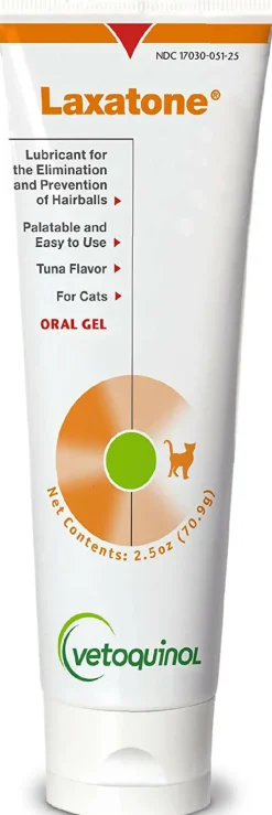 Laxatone Gel Hairball Control for Cats (Tuna Flavor), 4.25 oz tube