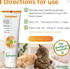 Laxatone Gel Hairball Control for Cats (Tuna Flavor), 4.25 oz tube