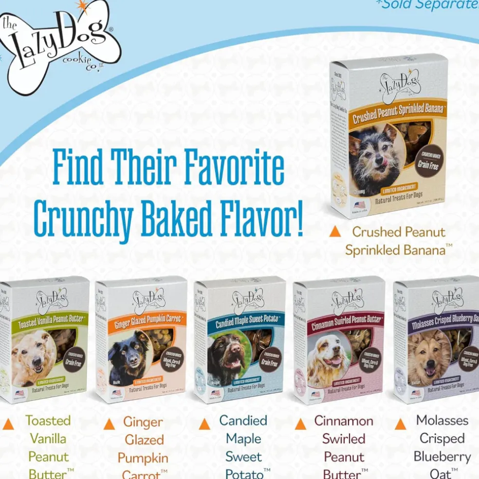 Lazy Dog Grain Free Crushed Peanut Sprinkled Banana Treat For Dog (14 oz)