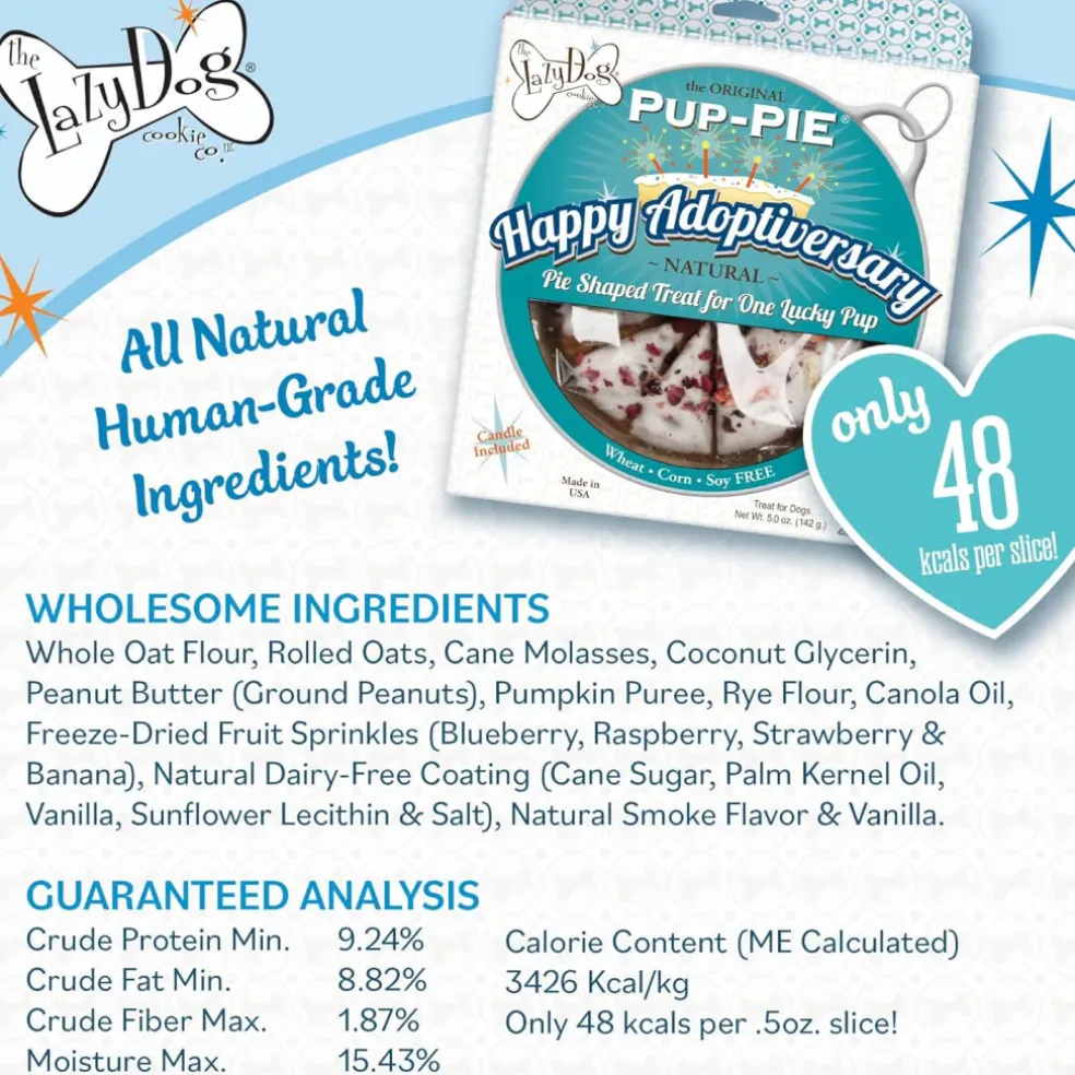Lazy Dog Happy Adoptiversary Day Pup-PIE Treats For Dogs (5 oz)