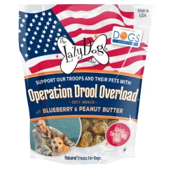 Lazy Dog Operation Drool Overload Blueberry & Peanut Butter Soft-Baked Treats For Dogs (5 oz)