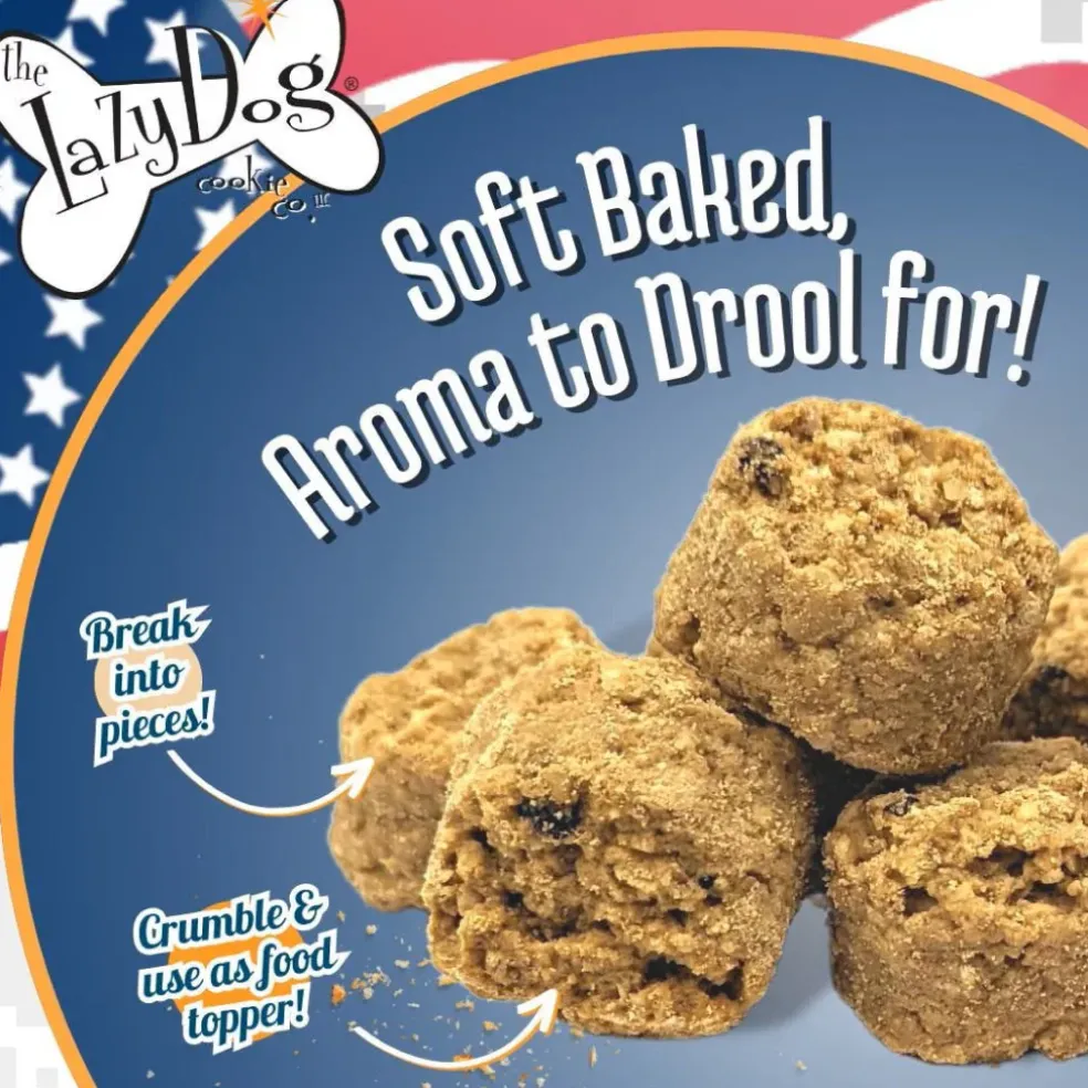 Lazy Dog Operation Drool Overload Blueberry & Peanut Butter Soft-Baked Treats For Dogs (5 oz)