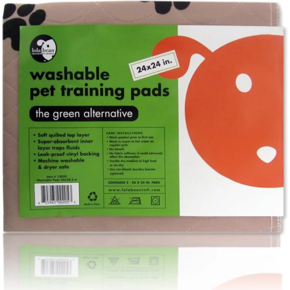Lola Bean Washable Pet Training Pads -2 Packs
