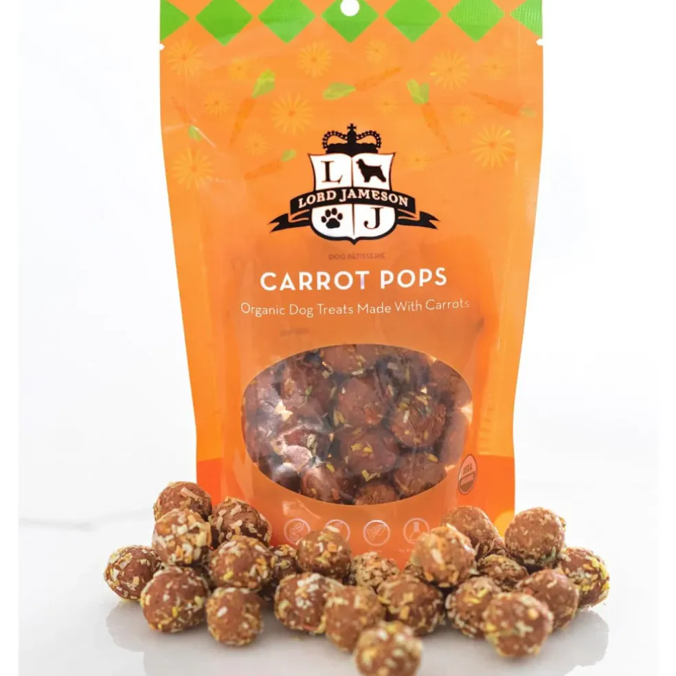 Lord Jameson Carrot Pops Organic Carrot Soft & Chewy Treats For Dogs (6 oz)