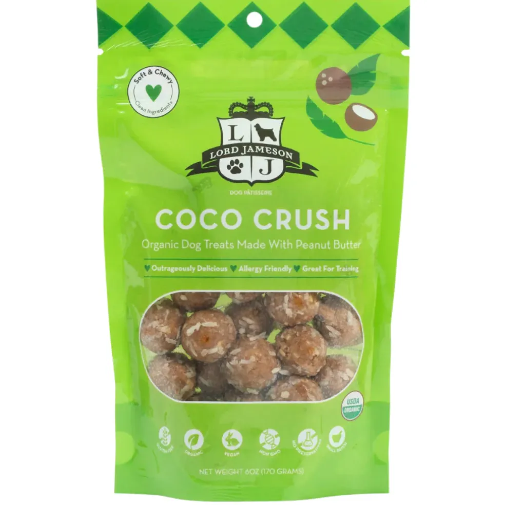 Lord Jameson Coco Crush Organic Coconut & Peanut Butter Soft & Chewy Treats For Dogs (6 oz)