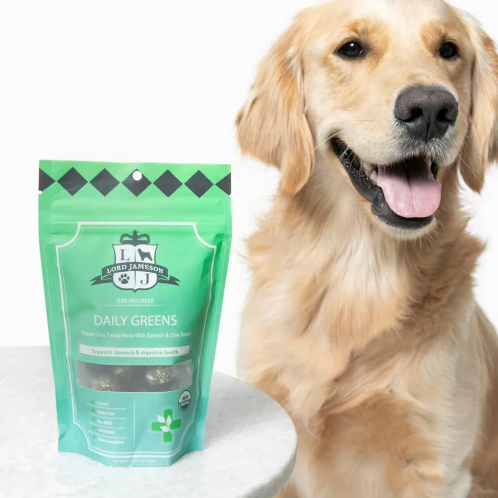 Lord Jameson Daily Greens Organic Spinach & Chia Seeds Soft & Chewy Treats For Dogs (6 oz)