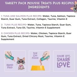 Love Nala Mousse Lickable Treats For Cats- Variety Pack (0.5 oz tube x 24)