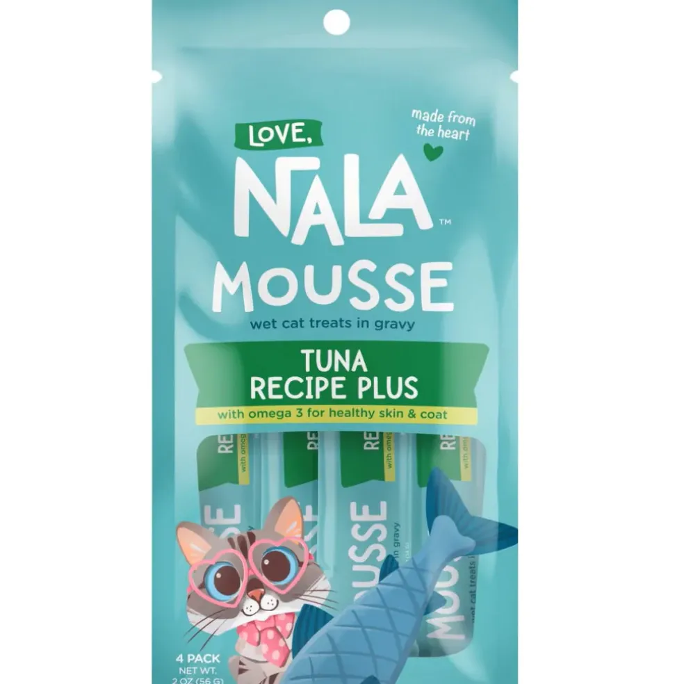 Love Nala Mousse Plus Tuna Recipe Lickable Treats For Cats (0.5 oz tube x 4)