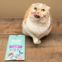 Love Nala Mousse Tuna & Salmon Recipe Lickable Treats For Cats (0.5 oz tube x 4)