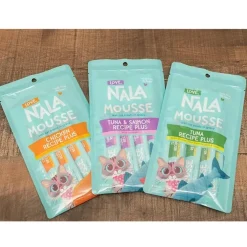 Love Nala Mousse Tuna & Salmon Recipe Lickable Treats For Cats (0.5 oz tube x 4)
