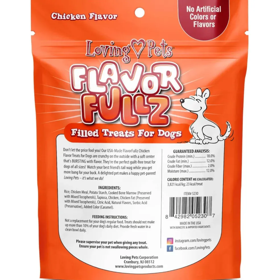 Loving Pets Flavorfullz Chicken Flavor Crunchy Filled Dog Treats (6 oz)