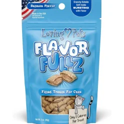 Loving Pets Flavorfullz Filled Salmon Flavor Treats For Cats (3 oz)