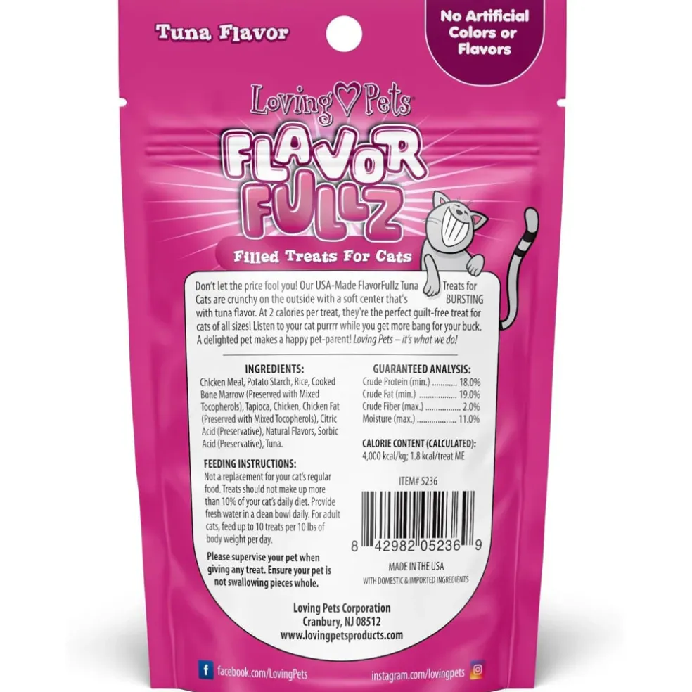 Loving Pets Flavorfullz Filled Tuna Flavor Treats For Cats (3 oz)
