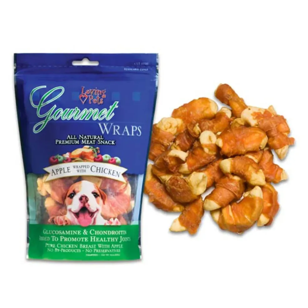 Loving Pets Gourmet Apple & Chicken Wraps Dog Treat (6 oz)