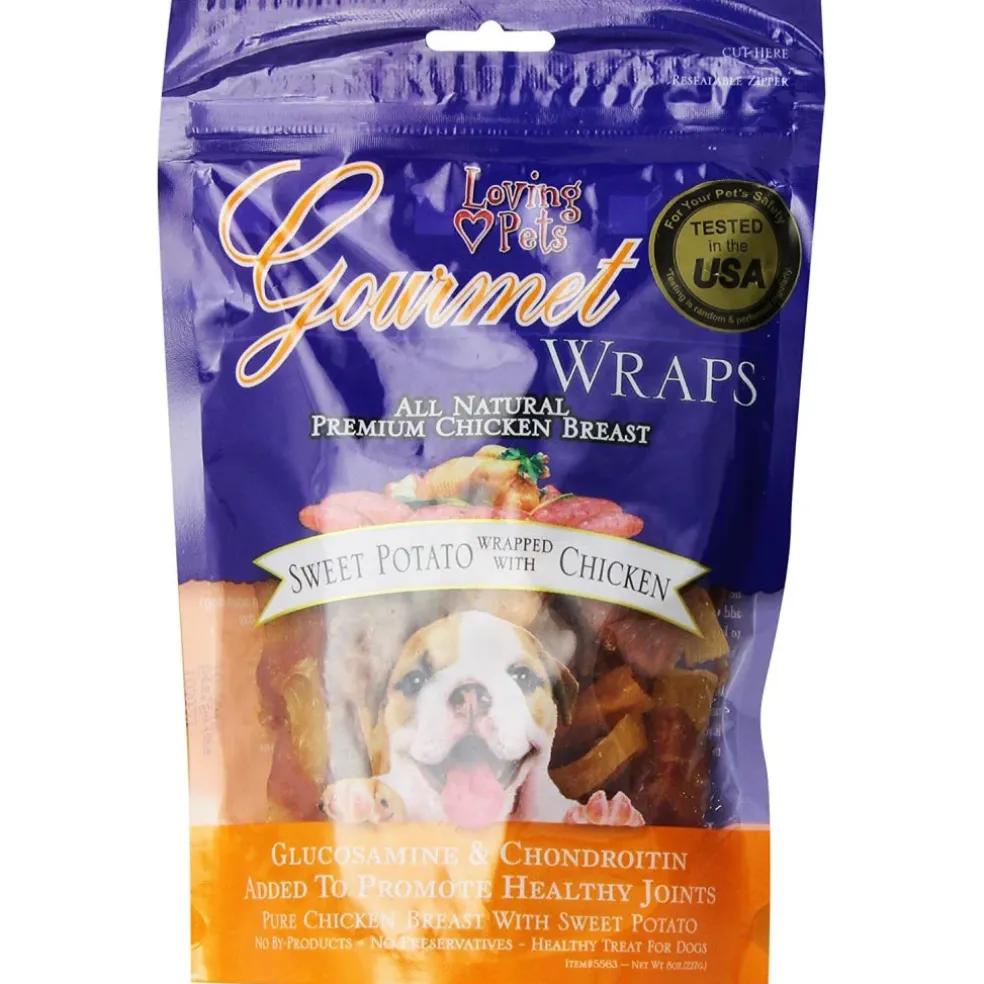 Loving Pets Gourmet Sweet Potato & Chicken Wraps Dog Treats (8 oz)