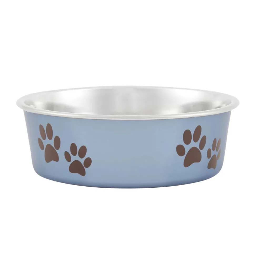 Loving Pets Metallic Blueberry Non-Skid Stainless Steel Pet Bowl