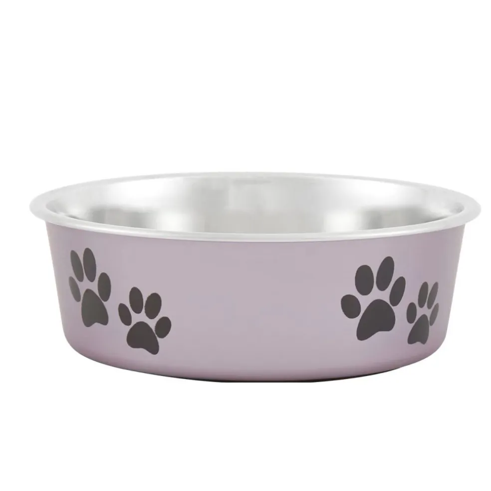 Loving Pets Metallic Grape Non-Skid Stainless Steel Pet Bowl