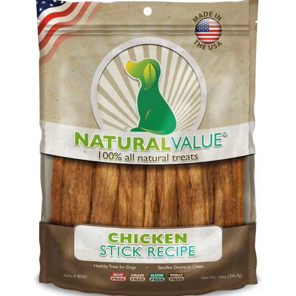 Loving Pets Natural Value Chicken Sticks Dog Jerky Treats (14 oz)