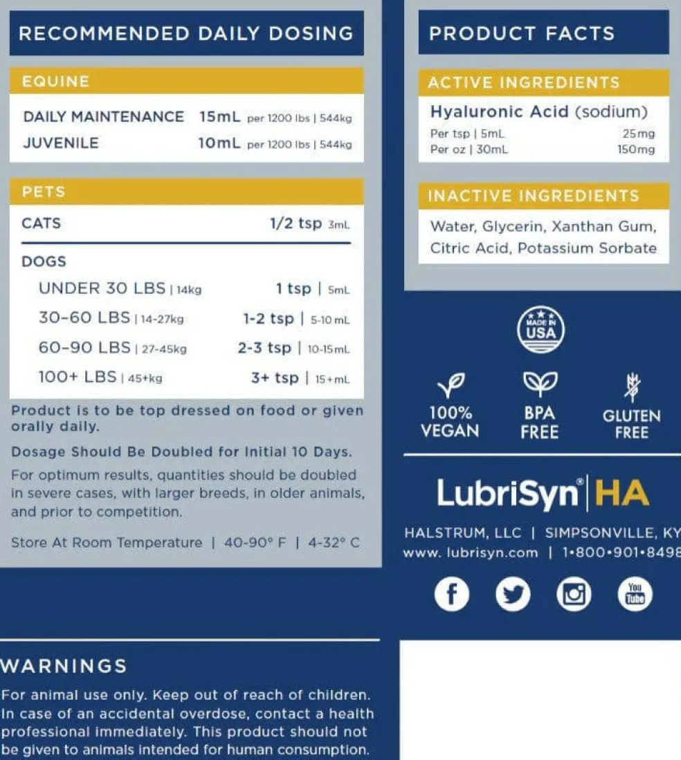 LubriSyn HA Pet & Equine Joint Formula