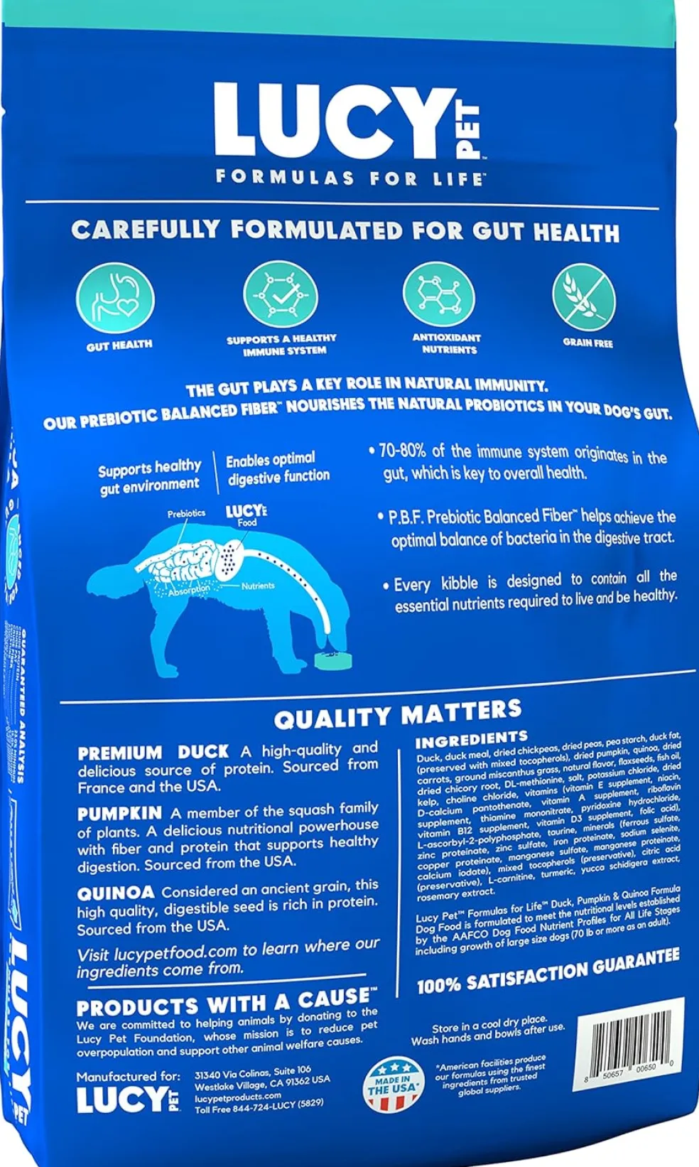 Lucy Pet Products Formulas for Life Grain-Free Duck, Pumpkin & Quinoa Formula Dry Dog Food