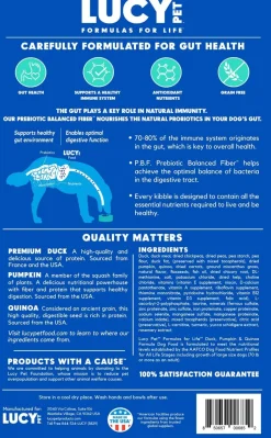 Lucy Pet Products Formulas for Life Grain-Free Duck, Pumpkin & Quinoa Formula Dry Dog Food