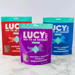 Lucy Pet Products Hip to Be Square Chicken & Pumpkin Formula Dog Treats, 6-oz
