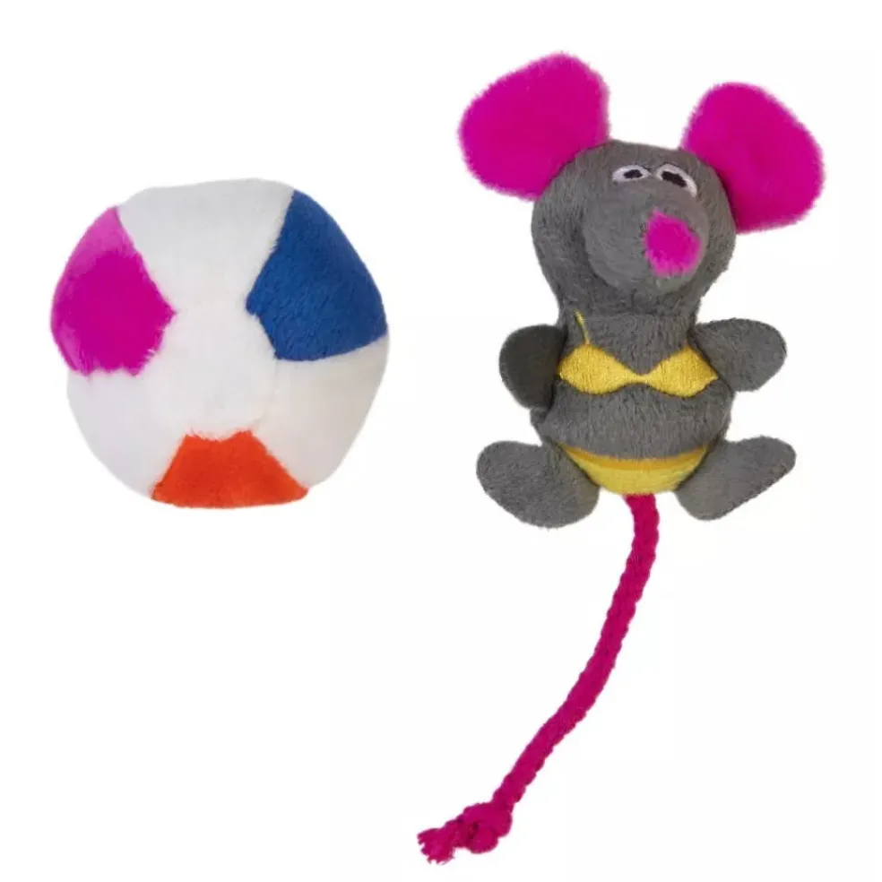 Mad Cat Beach Babe Mouse w/Catnip & Silvervine Toy For Cats (2 pk)