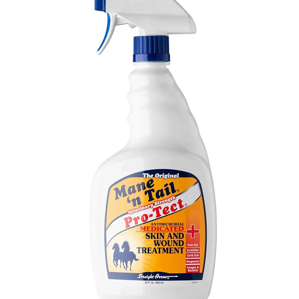 Mane 'n Tail Pro-Tect Antimicrobial Medicated Skin & Wound Treatment Spray for Horses