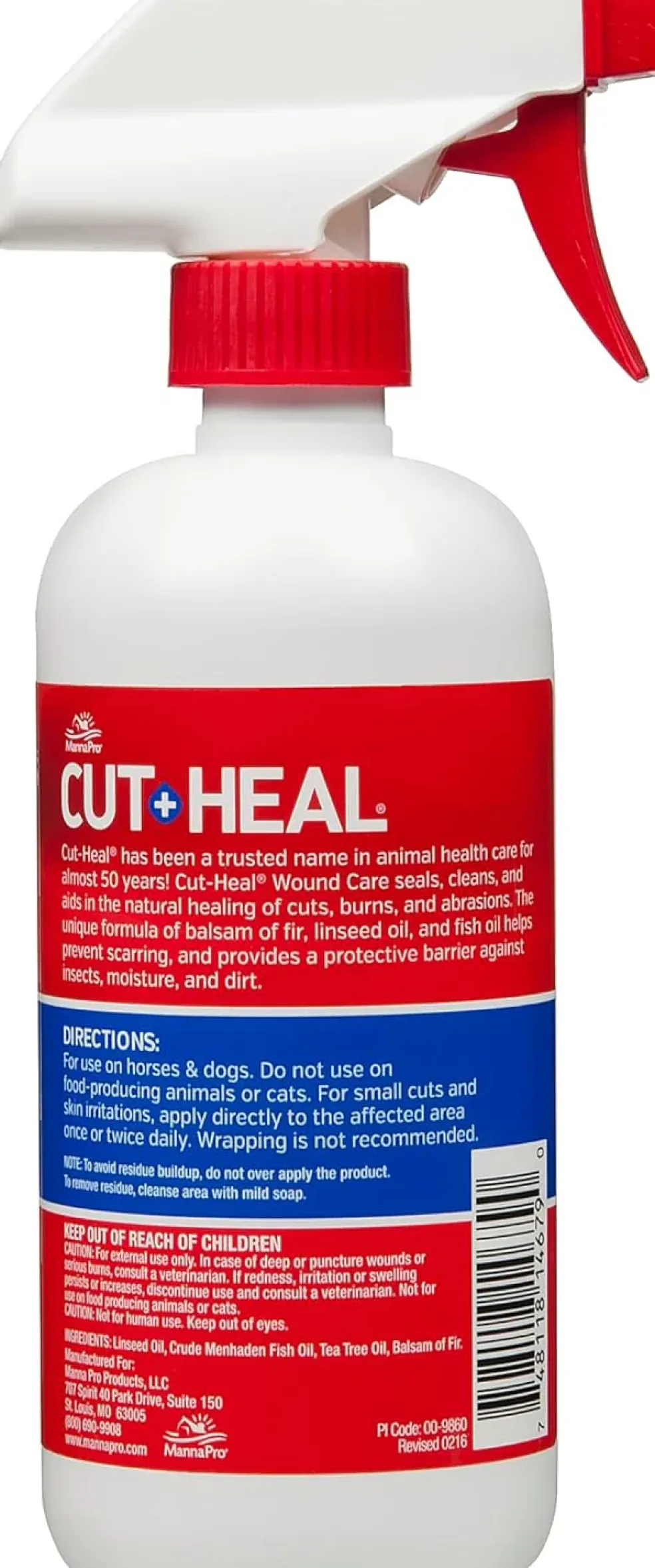 Manna Pro Cut-Heal Wound Care for Cuts, Abrasions & Skin Irritation