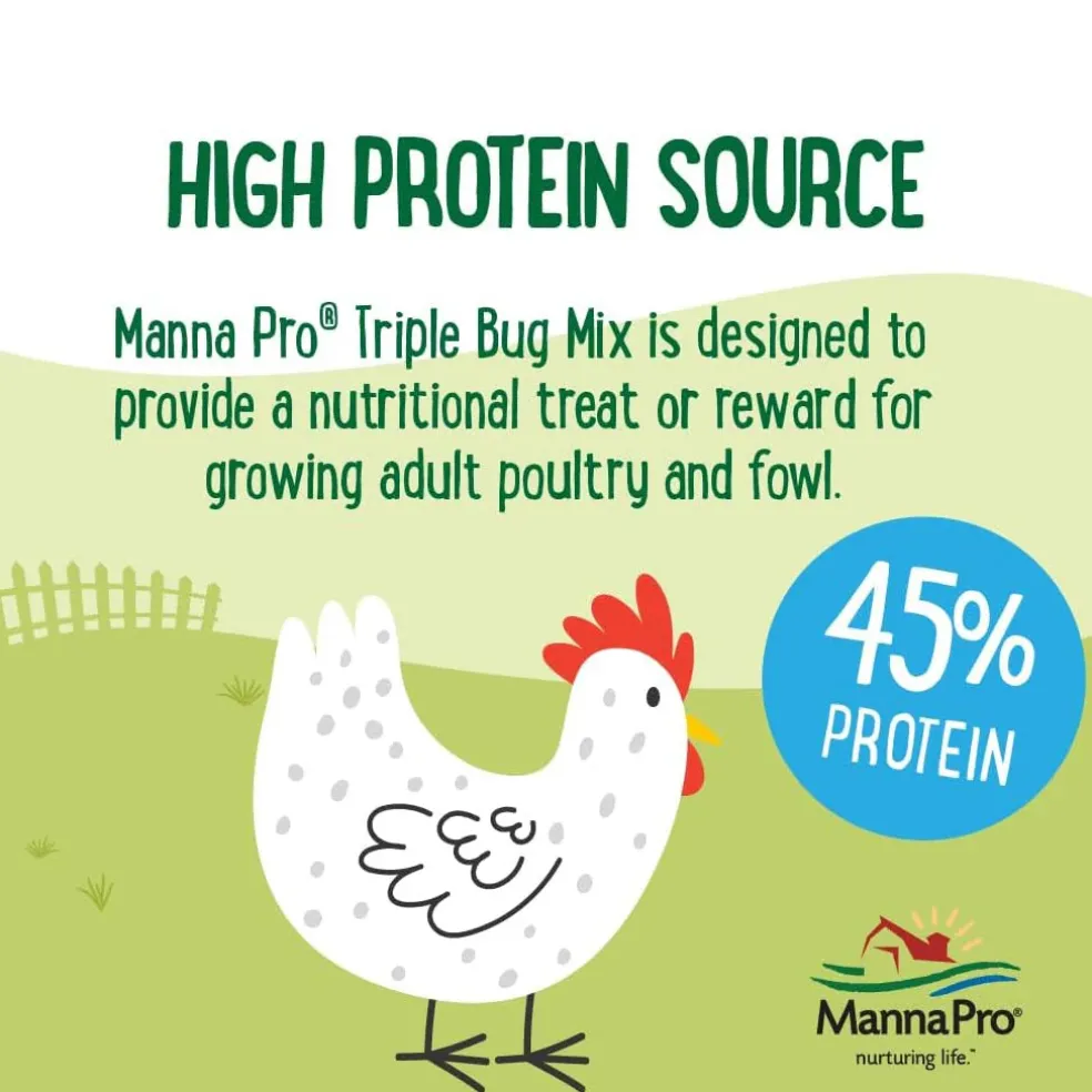 Manna Pro Farmhouse Favorites Triple Bug Mix Poultry Treat (2 lb)