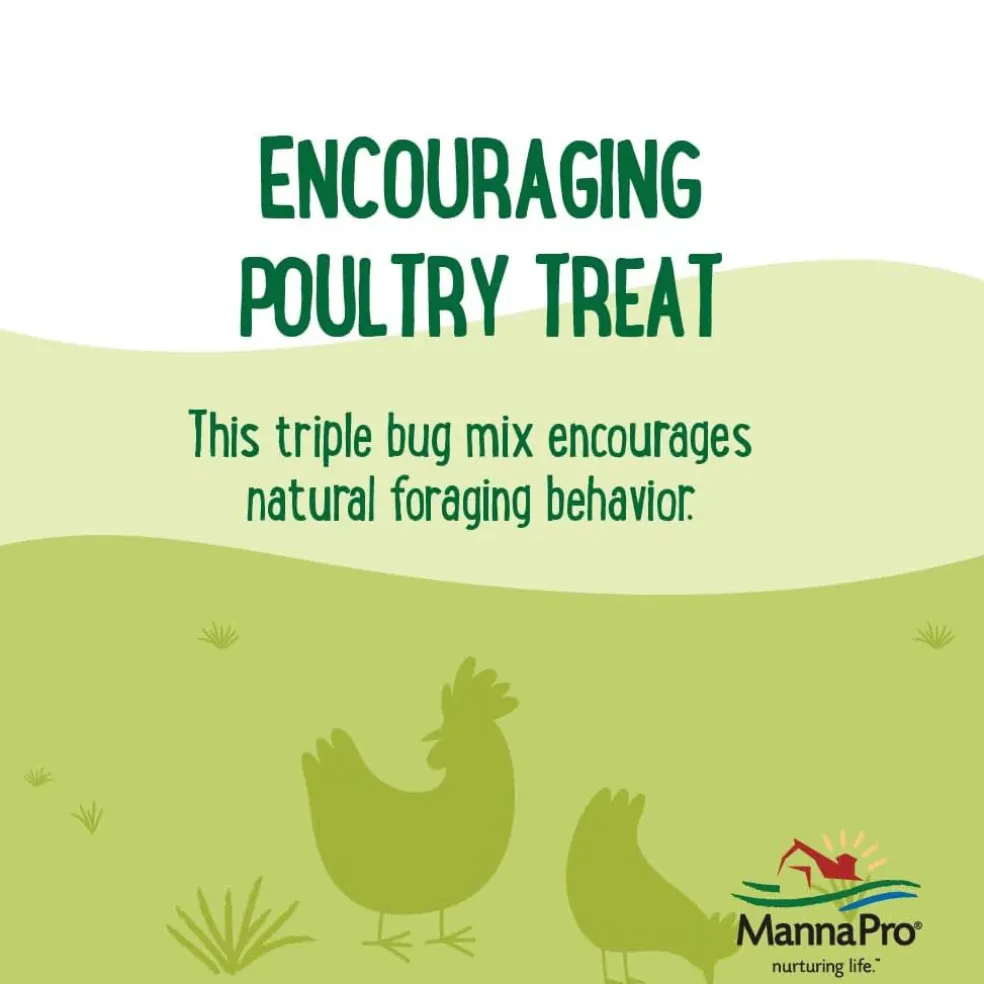 Manna Pro Farmhouse Favorites Triple Bug Mix Poultry Treat (2 lb)