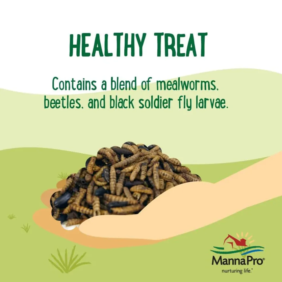 Manna Pro Farmhouse Favorites Triple Bug Mix Poultry Treat (2 lb)