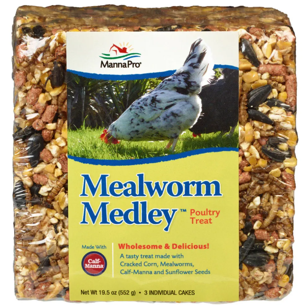 Manna Pro Mealworm Medley Poultry Treat (3 individual cakes)