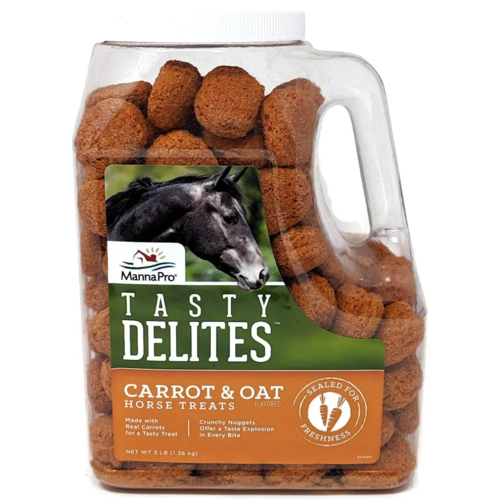 Manna Pro Tasty Delites Carrot & Oat Treats For Horses (3 lb)