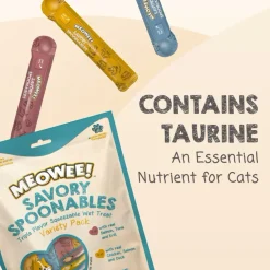 Meowee! Savory Spoonables Lickable Treats For Cat -Variety Pack (12 tubes)