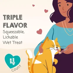 Meowee! Savory Spoonables with Salmon, Tuna & Krill Lickable Treats For Cats