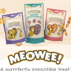 Meowee! Savory Spoonables with Salmon, Tuna & Krill Lickable Treats For Cats