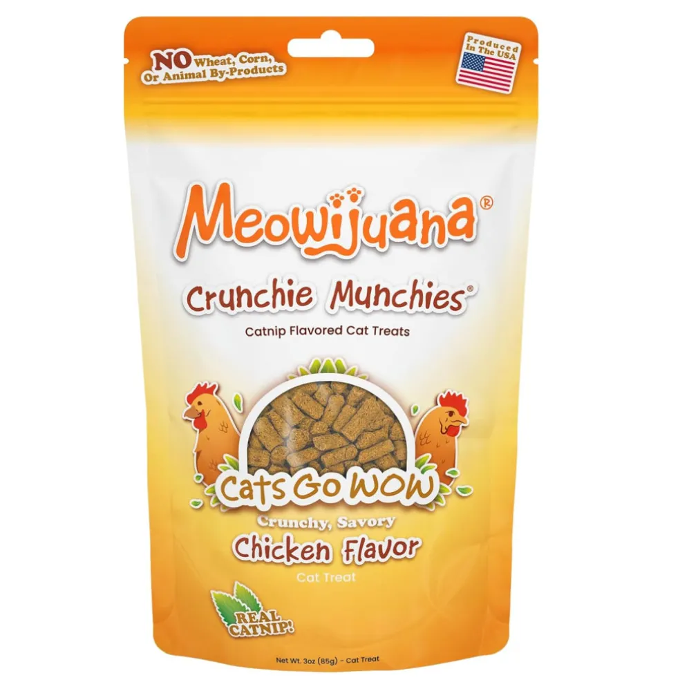 Meowijuana Crunchie Munchies Chicken Flavor Catnip Treats (3 oz)