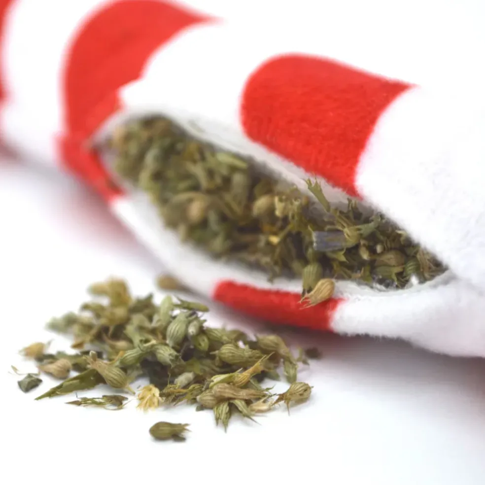 Meowijuana Get Twisted Candy Cane Fillable Catnip Toy